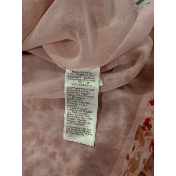 J. Crew Mercantile Pink And Orange Floral Ruffle Collar Top Size Small - Picture 7 of 8